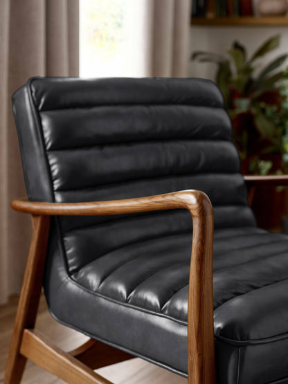 Julian Bowen Armchair Marshall Accent Chair - Black Bed Kings