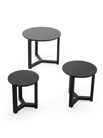 Nidri Black Nest Of 3 Tables