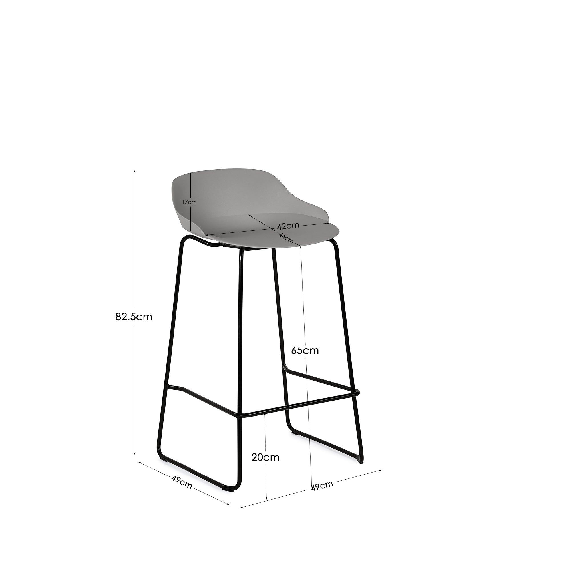 Rocco Stools - Light Grey (Set Of 2)