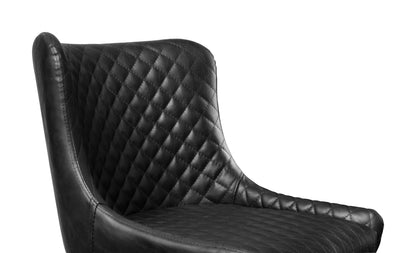 Julian Bowen Bar Stool Luxe Faux Leather Barstool - Black Bed Kings