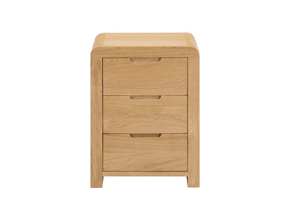 Julian Bowen Bedside Table Curve 3 Drw Bedside Bed Kings