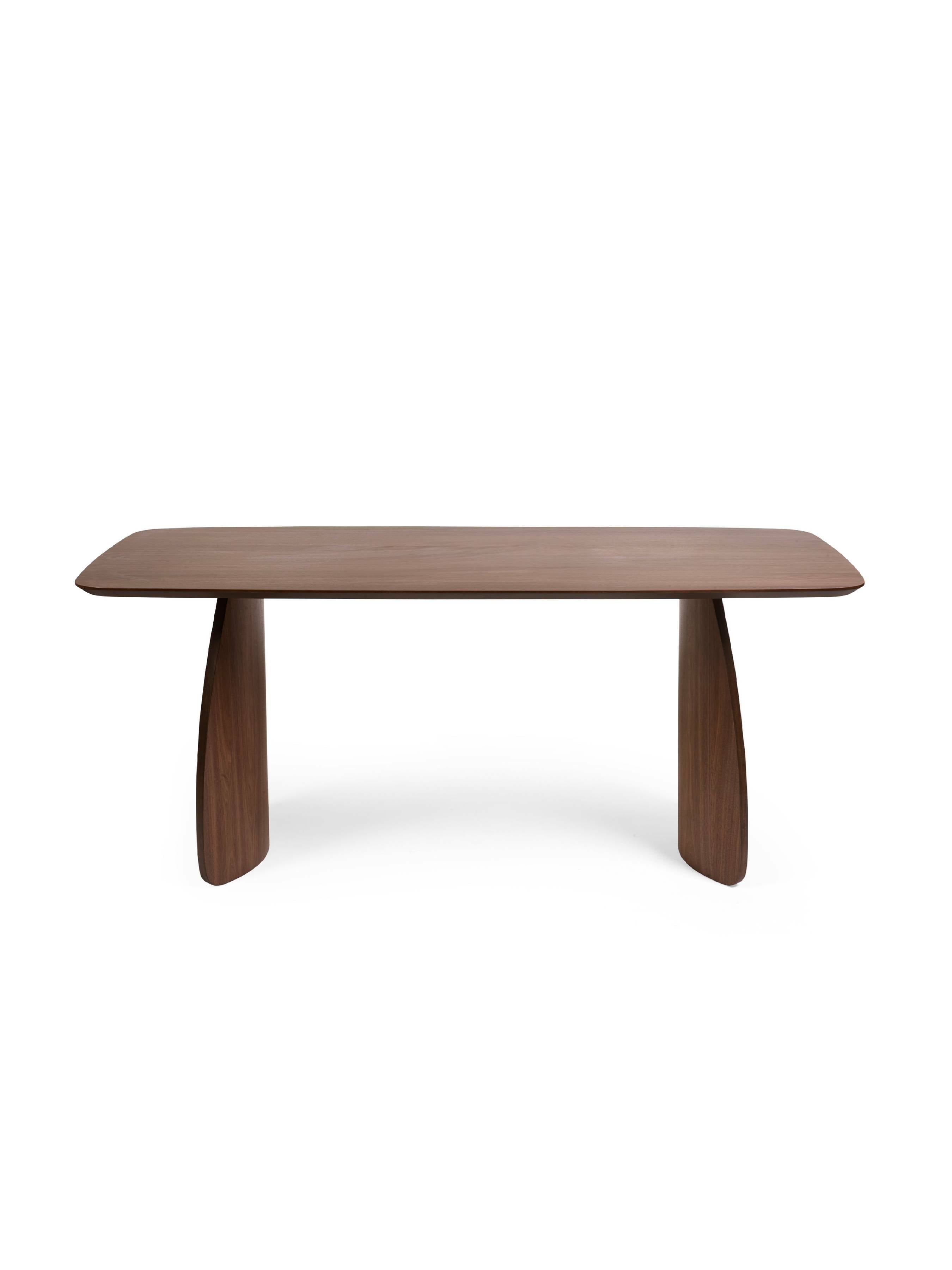 Artemis Curved Leg Walnut Dining Table