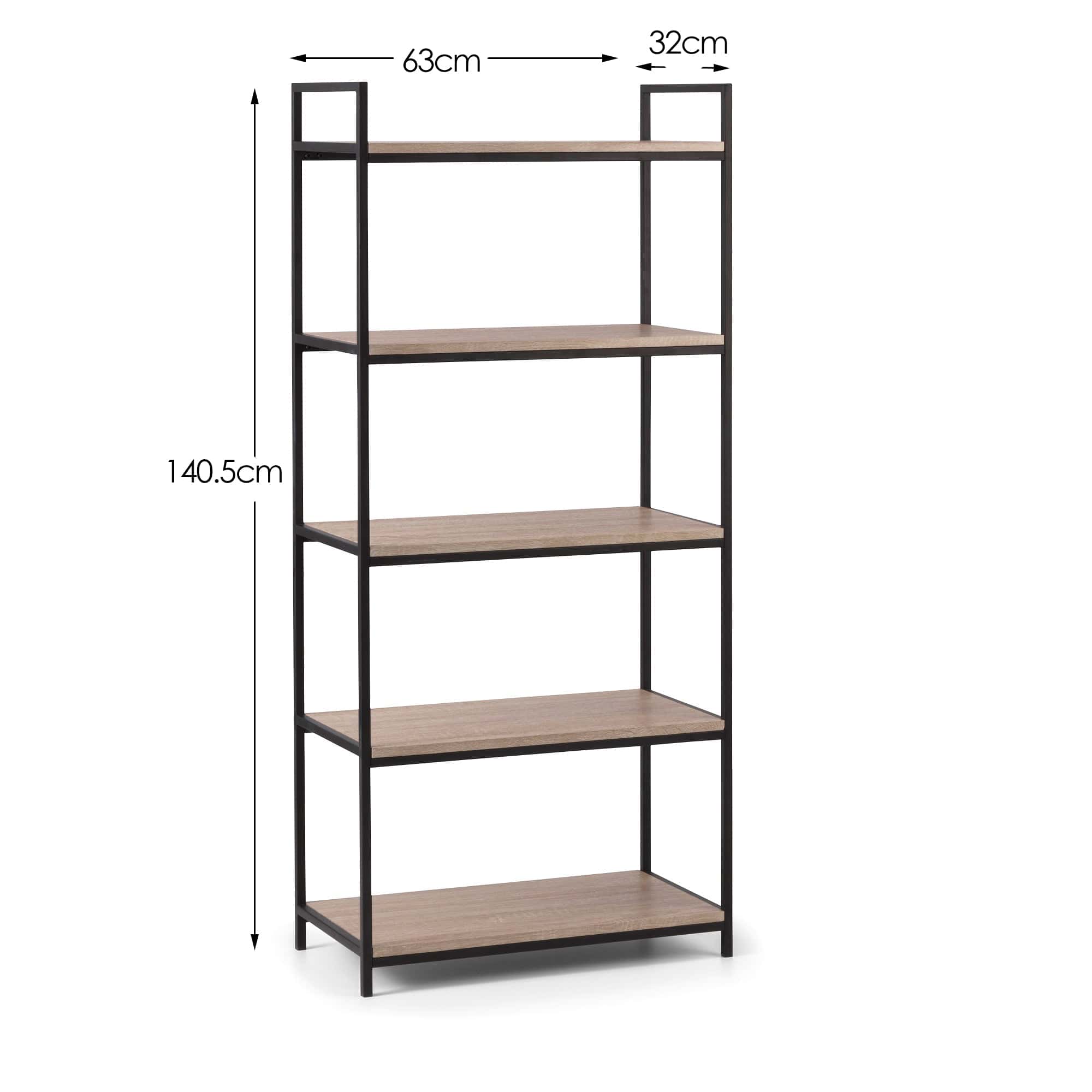 Julian Bowen Bookcase Tribeca Tall Bookcase  - Sonoma Oak Bed Kings