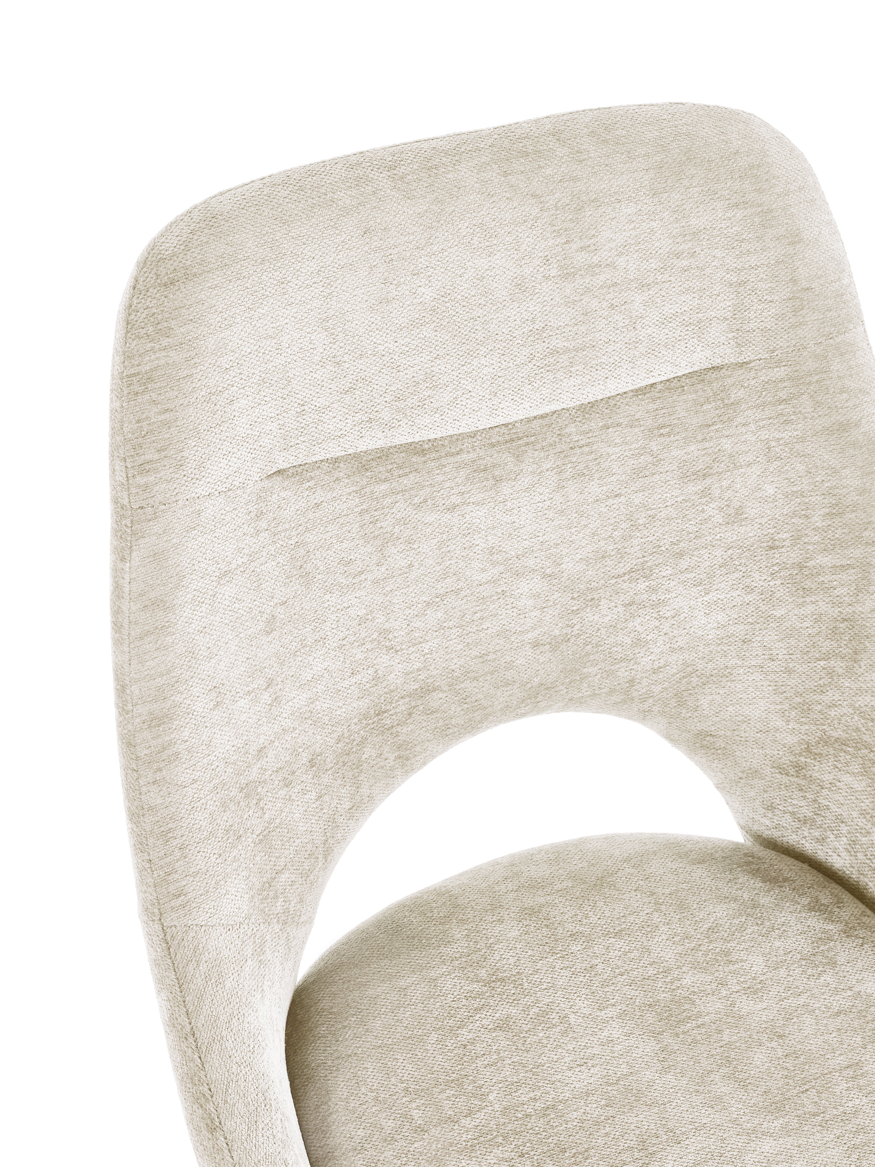 Jonah Cream Chenille Upholstered Dining Chairs (Set of 2)