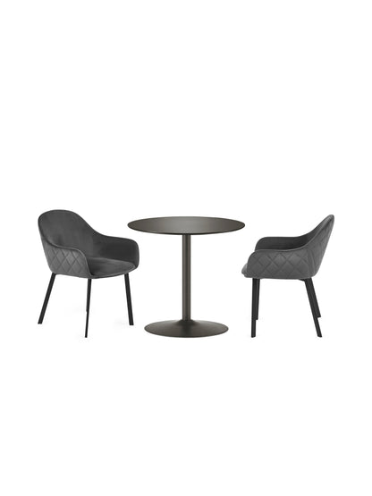 Lima Grey Velvet Dining Chairs (Set of 2)