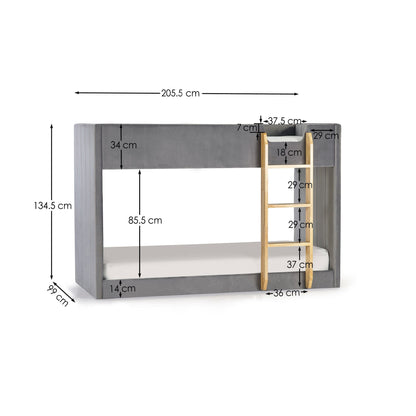 Julian Bowen Bunk Bed Single 90cm 3ft Daytona Bunk Bed Bed Kings