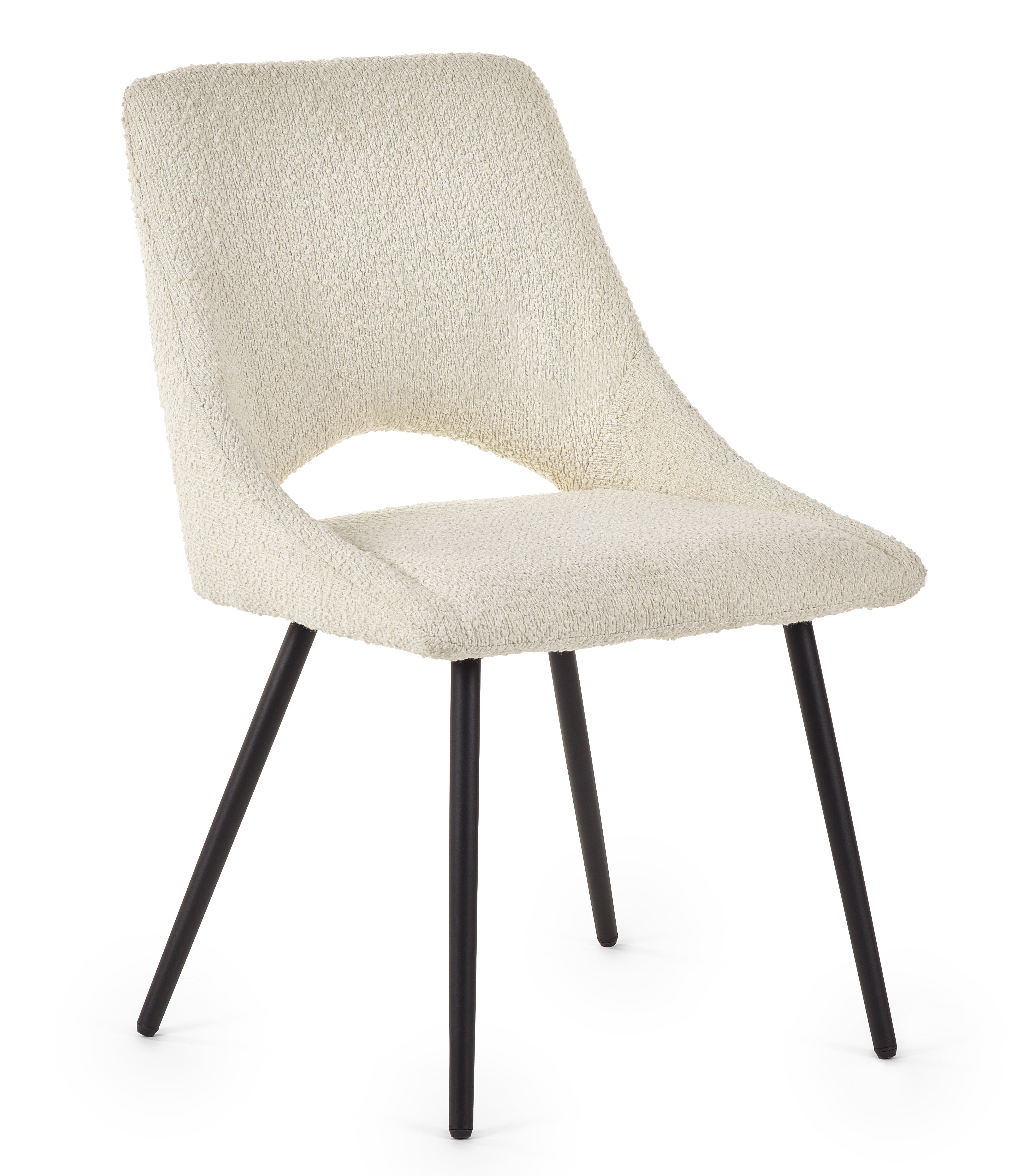 Iris Boucle Dining Chairs - Ivory (Set of 2)