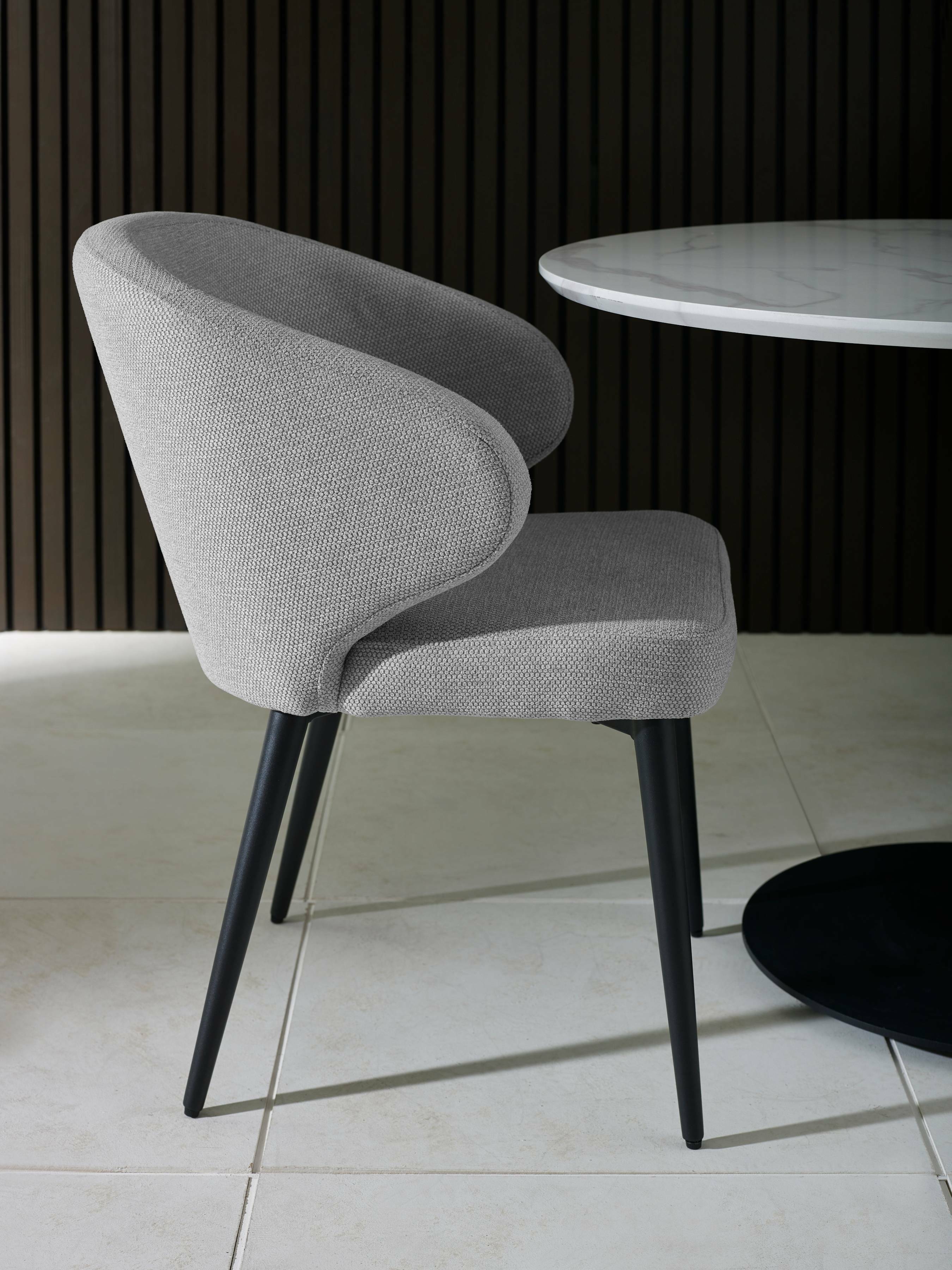 Marcus Light Grey Fabric Dining Chairs (Set of 2)