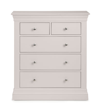 Julian Bowen Chest Of Drawers Clermont 3+2 Drawer Chest - Light Grey Bed Kings
