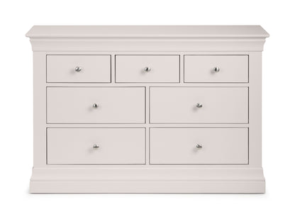 Julian Bowen Chest Of Drawers Clermont 4+3 Drawer Chest - Light Grey Bed Kings