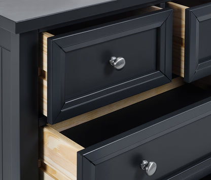 Julian Bowen Chest Of Drawers Maine 3+2 Drawer Chest - Anthracite Bed Kings