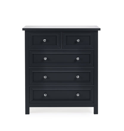 Julian Bowen Chest Of Drawers Maine 3+2 Drawer Chest - Anthracite Bed Kings
