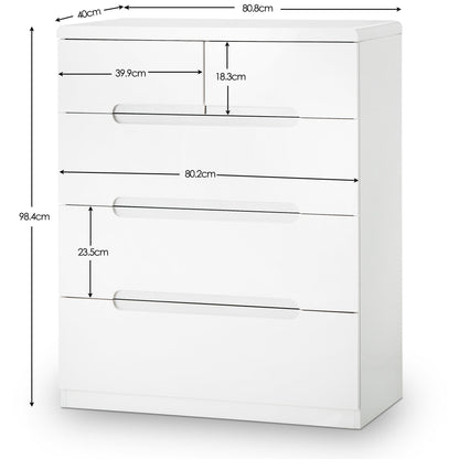 Julian Bowen Chest Of Drawers Manhattan 3+2 Drawer Chest Bed Kings