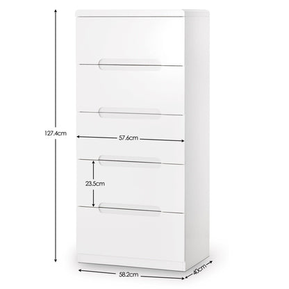 Julian Bowen Chest Of Drawers Manhattan 5 Drawer Narrow Chest Bed Kings