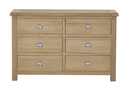 Julian Bowen Chest Of Drawers Memphis Limed Oak 6 Drawer Wide Chest Bed Kings