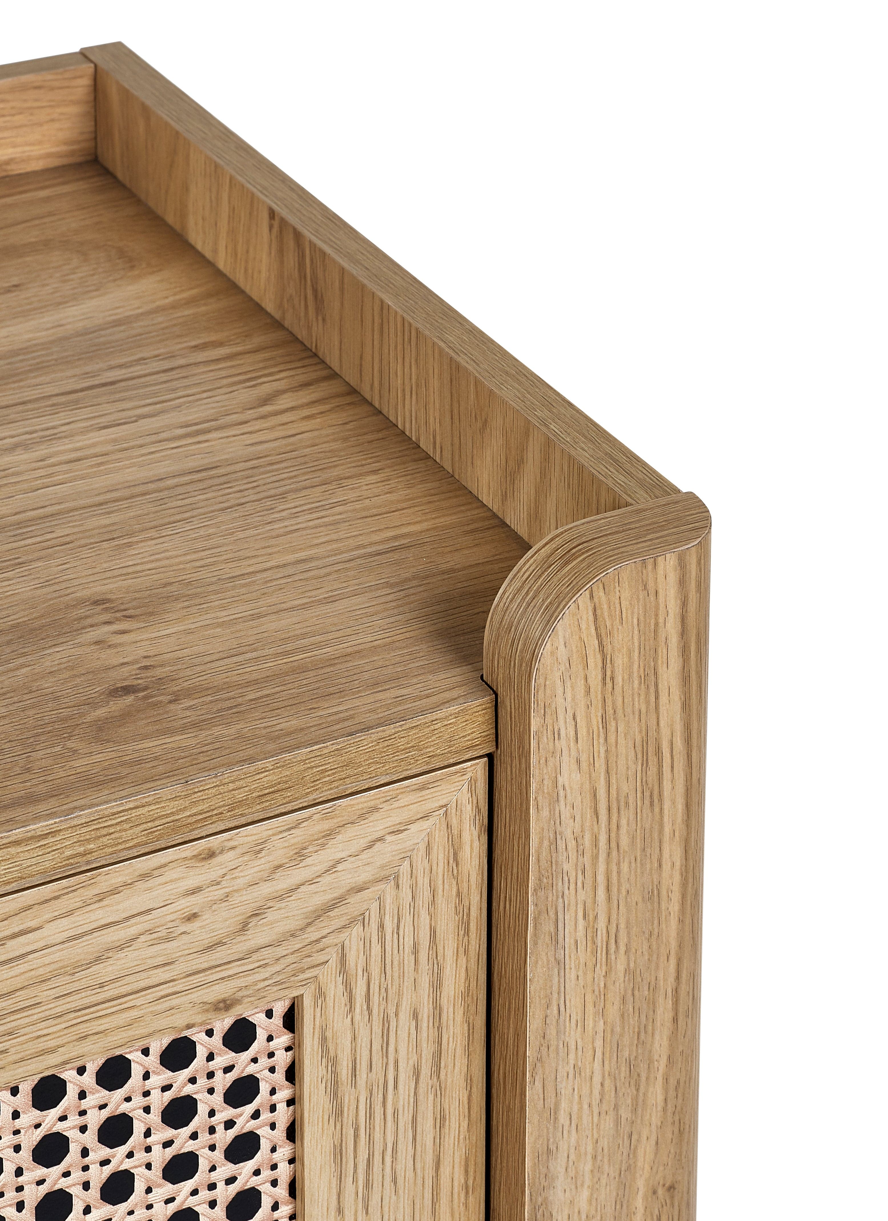 Julian Bowen Chest Of Drawers Sydney 3 Drawer Chest - Rattan Effect Bed Kings