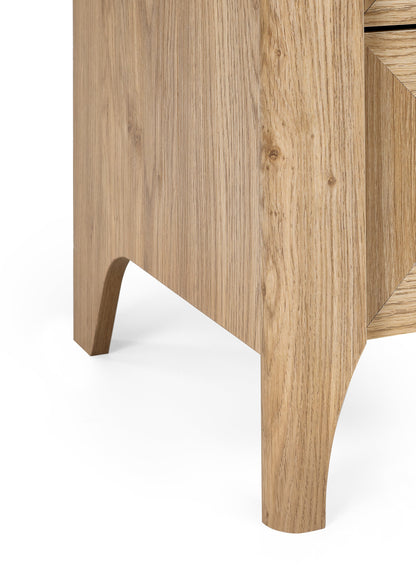 Julian Bowen Chest Of Drawers Sydney 3 Drawer Chest - Rattan Effect Bed Kings