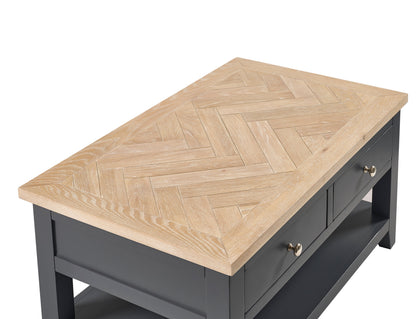 Julian Bowen coffee table Bordeaux Coffee Table Dark Grey Bed Kings