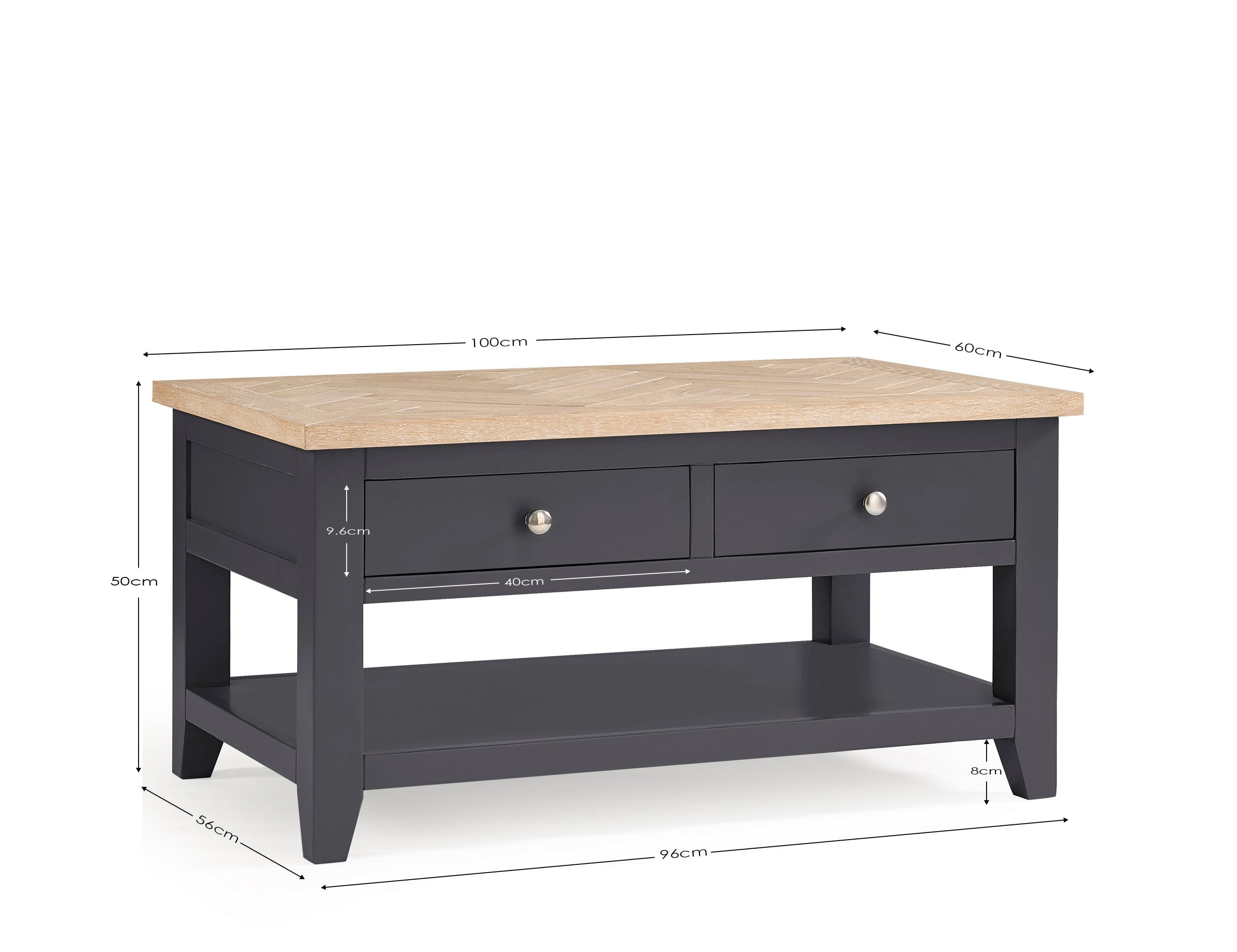 Julian Bowen coffee table Bordeaux Coffee Table Dark Grey Bed Kings
