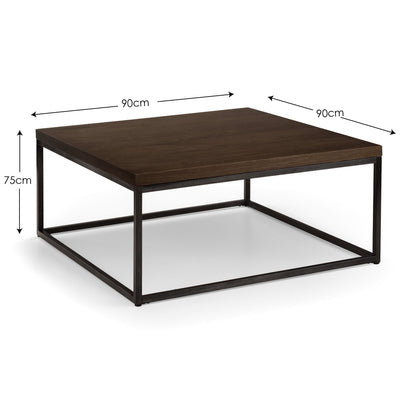 Julian Bowen Coffee Table Brooklyn Square Oak Coffee Table Dark Oak Bed Kings