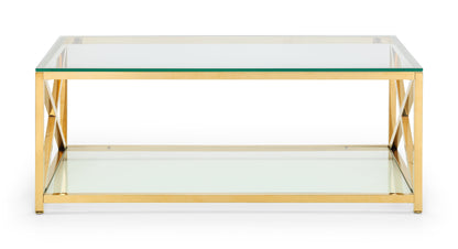 Julian Bowen Coffee Table Miami Coffee Table - Gold Bed Kings