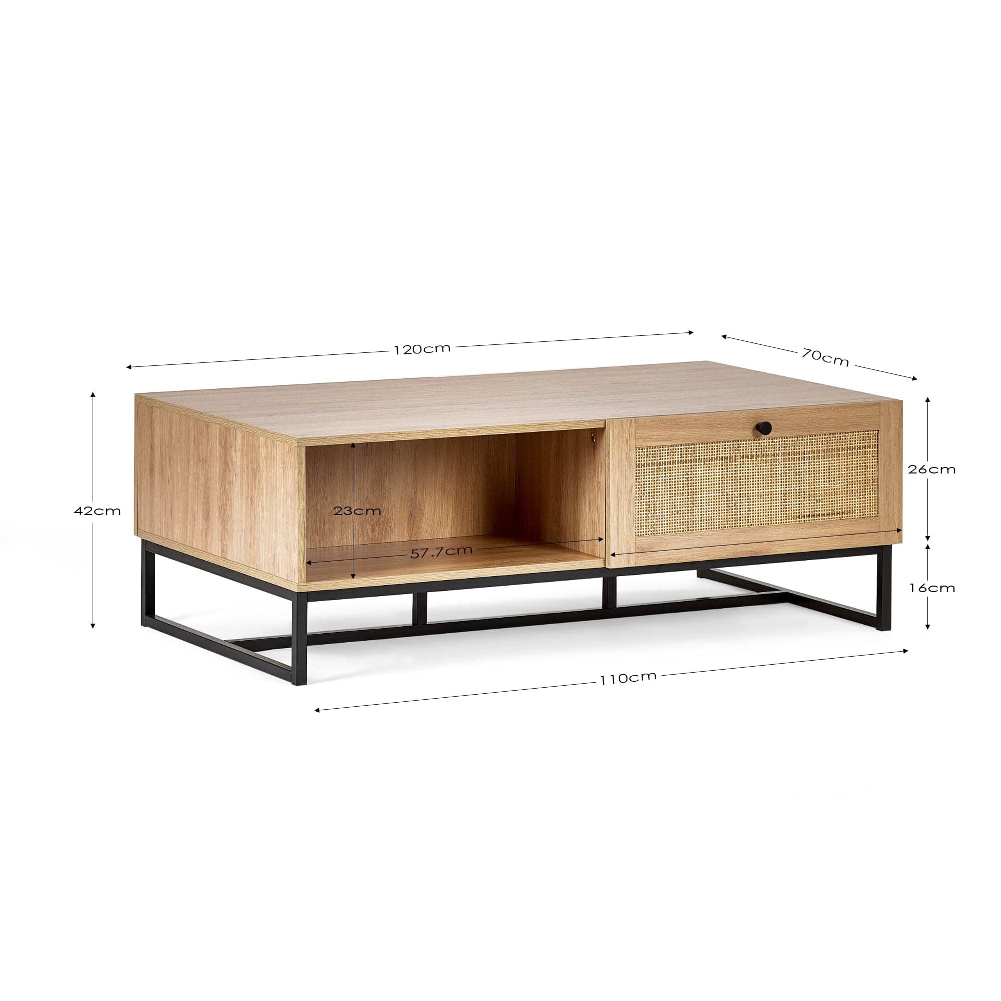 Julian Bowen Coffee Table Padstow Coffee Table - Oak Bed Kings
