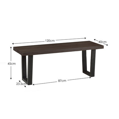 Julian Bowen Dining Bench Brooklyn Bench - Dark Oak Bed Kings
