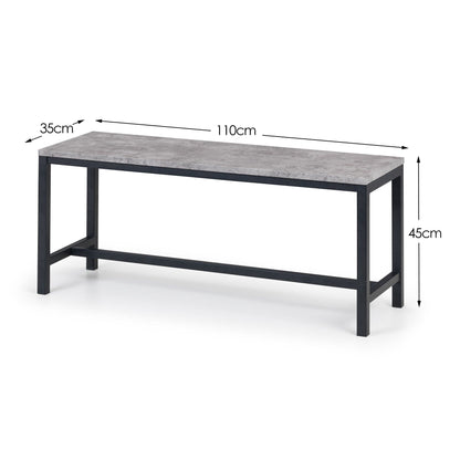 Julian Bowen Dining Bench Staten Concrete Bench Bed Kings