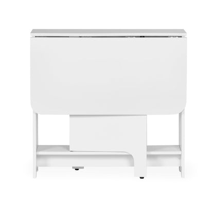 Julian Bowen Dining Set Gatan Small Gateleg Table With 2 Chairs - White Bed Kings