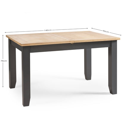 Julian Bowen Dining Table Bordeaux Extending Dining Table Dark Grey Bed Kings