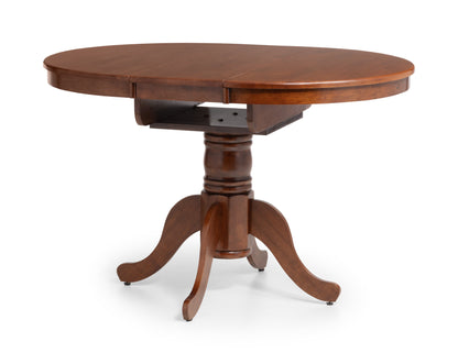 Julian Bowen Dining Table Canterbury Round To Oval Extending Table - Mahogany Bed Kings