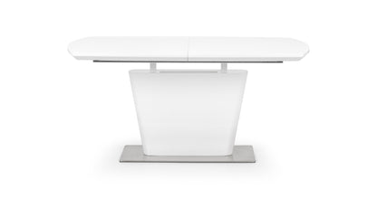 Julian Bowen Dining Table Como High Gloss Extending Table - White Bed Kings