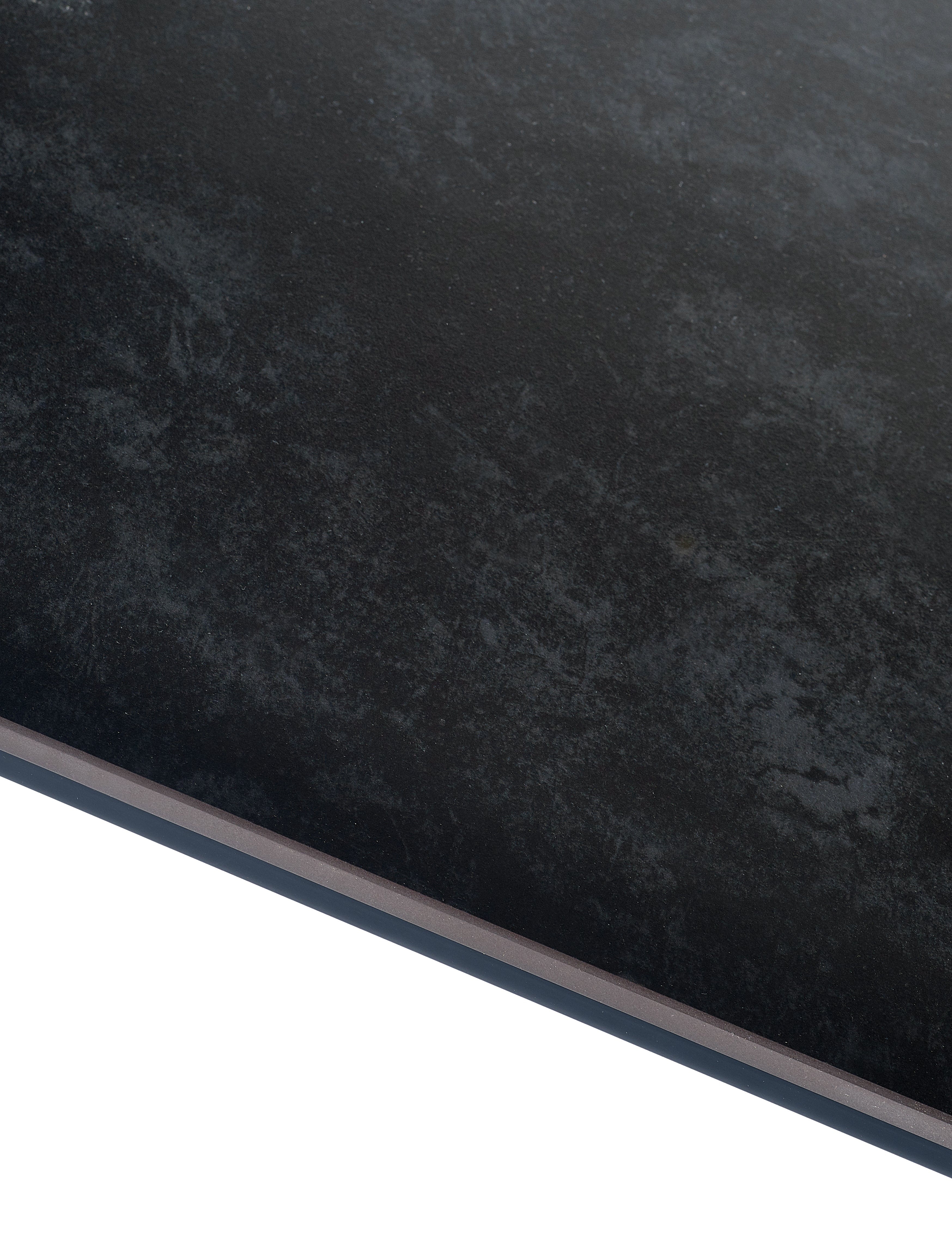 Julian Bowen Dining Table Miami Rectangular Stone Top Dining Table - Slate Grey Bed Kings