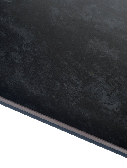 Julian Bowen Dining Table Miami Rectangular Stone Top Dining Table - Slate Grey Bed Kings