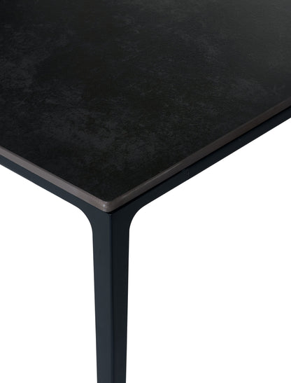 Julian Bowen Dining Table Miami Rectangular Stone Top Dining Table - Slate Grey Bed Kings