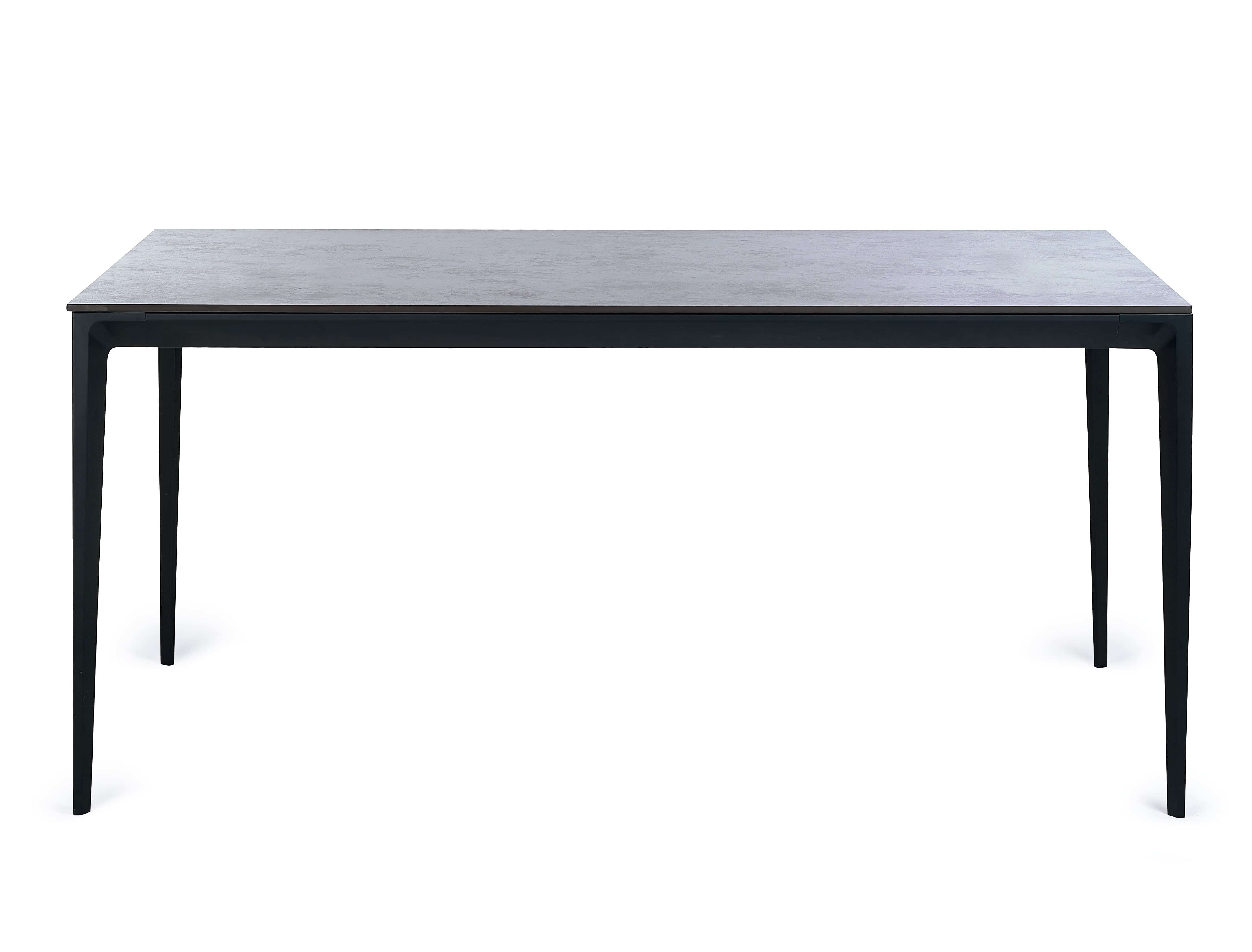 Julian Bowen Dining Table Miami Rectangular Stone Top Dining Table - Slate Grey Bed Kings