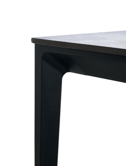Julian Bowen Dining Table Miami Rectangular Stone Top Dining Table - Slate Grey Bed Kings