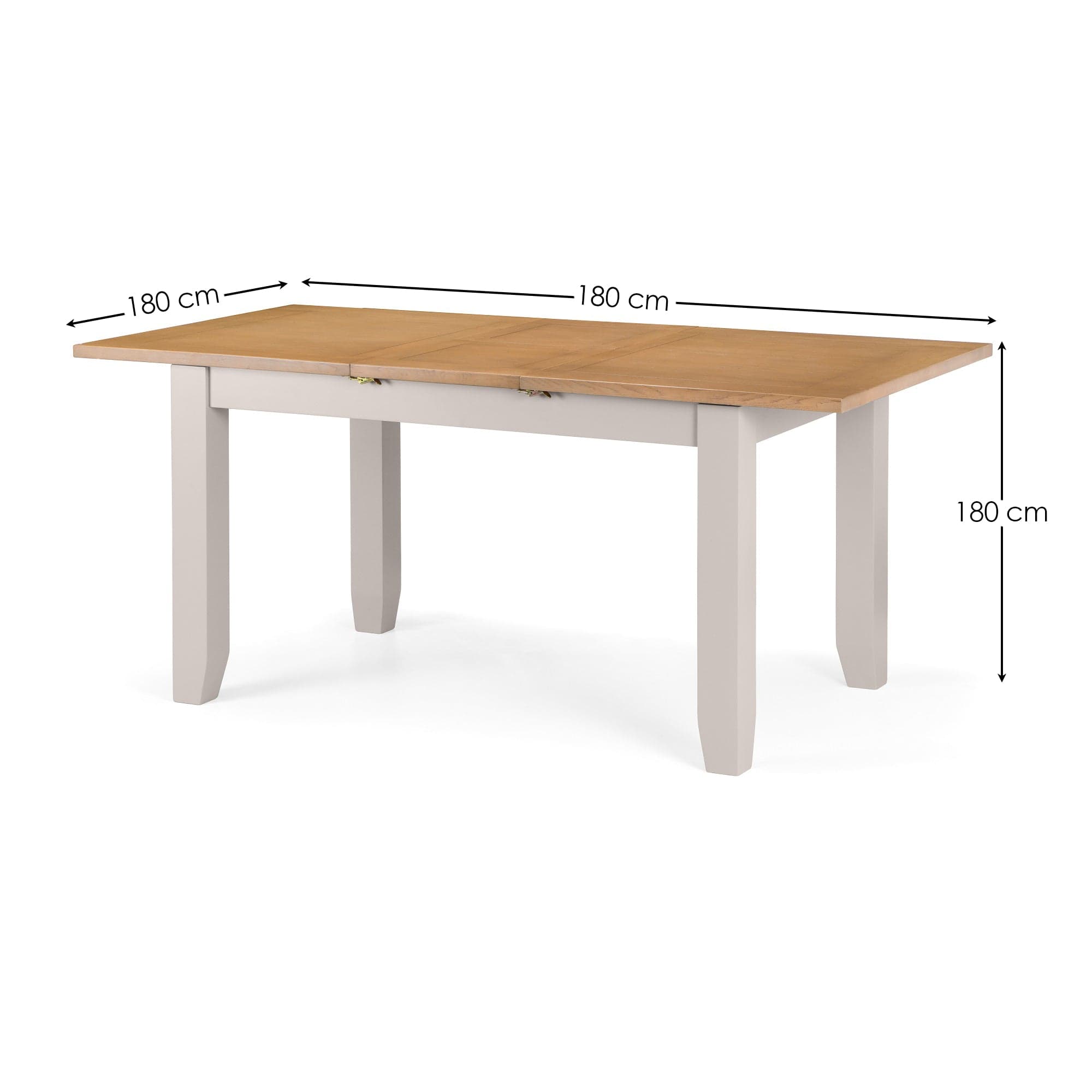 Julian Bowen Dining Table Richmond Extending Dining Table - Elephant Grey/Pale Oak Bed Kings