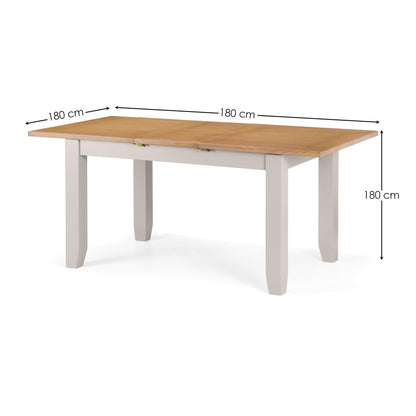 Julian Bowen Dining Table Richmond Extending Dining Table - Elephant Grey/Pale Oak Bed Kings