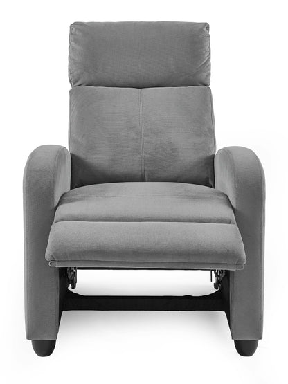 Vivo Grey Chenille Reclining Arm Chair