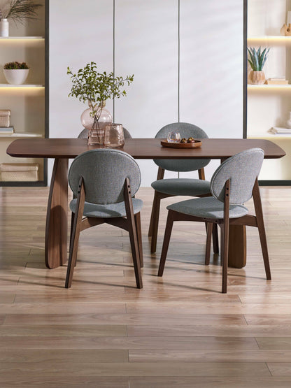 Artemis Curved Leg Walnut Dining Table
