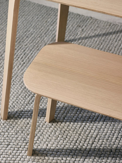 Kaito Oak Curved Leg Bench