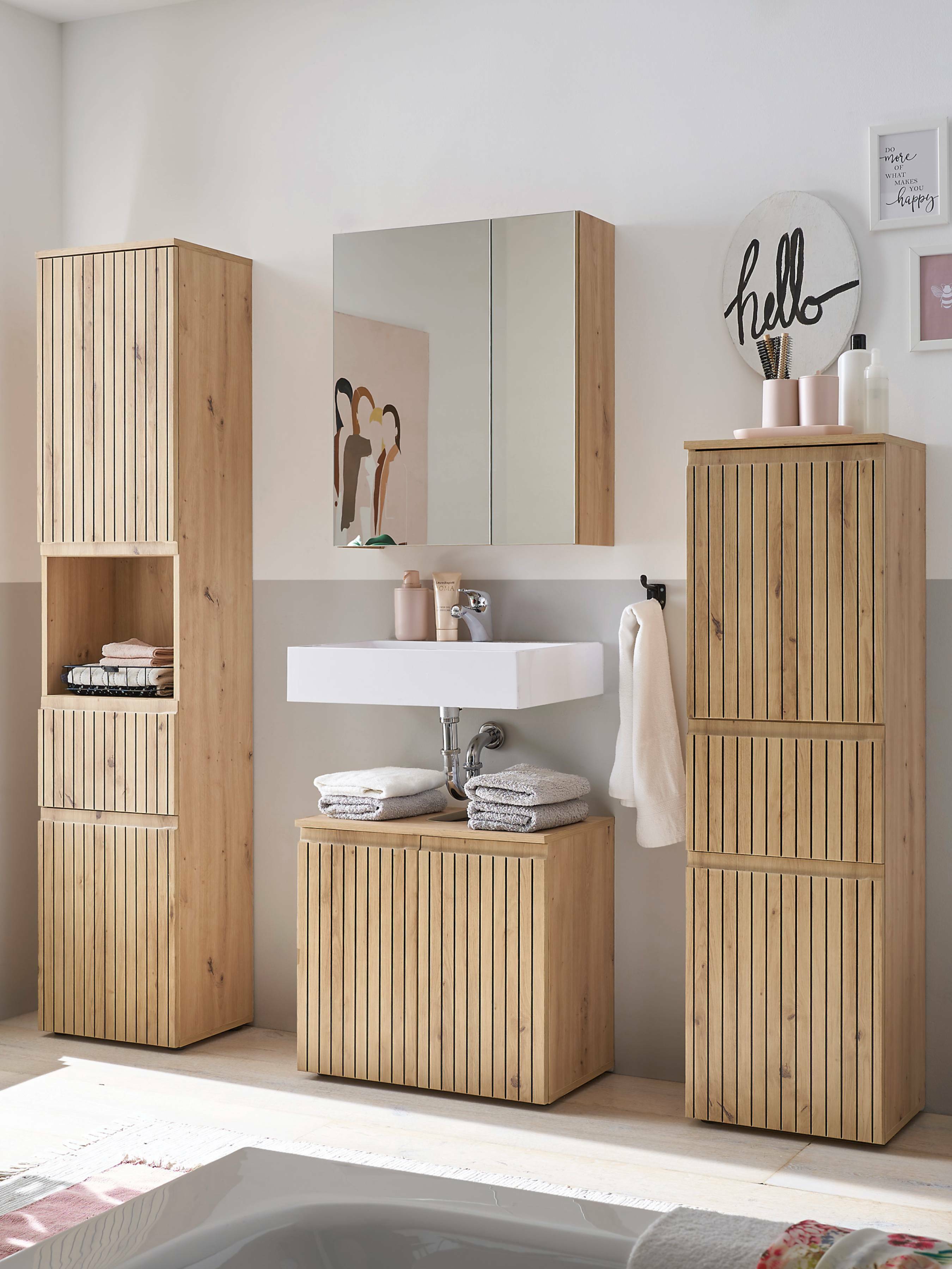 Austin 2 Door & 1 Drawer Narrow Cabinet