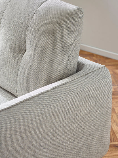 Remy 3 Seater Light Grey Fabric Sofa