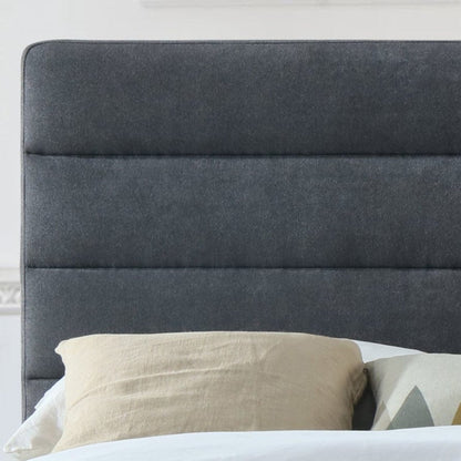 Time Living Fabric Bed Mayfair Bed Frame - Dark Grey Bed Kings