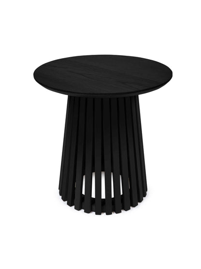 Ollie Black 45cm Round Lamp Table