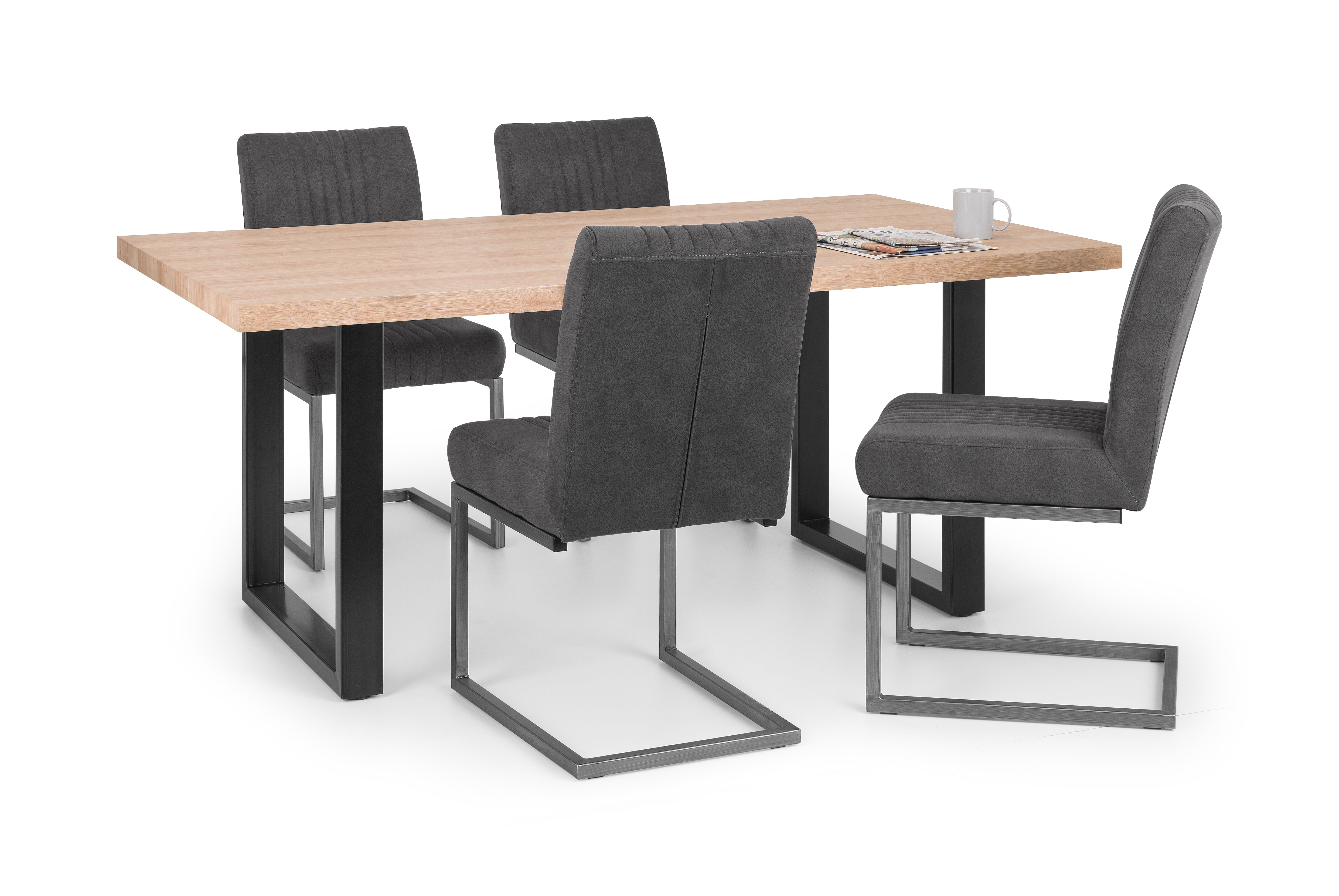 Brooklyn Dining Chairs - Charcoal Grey (Set Of 2)