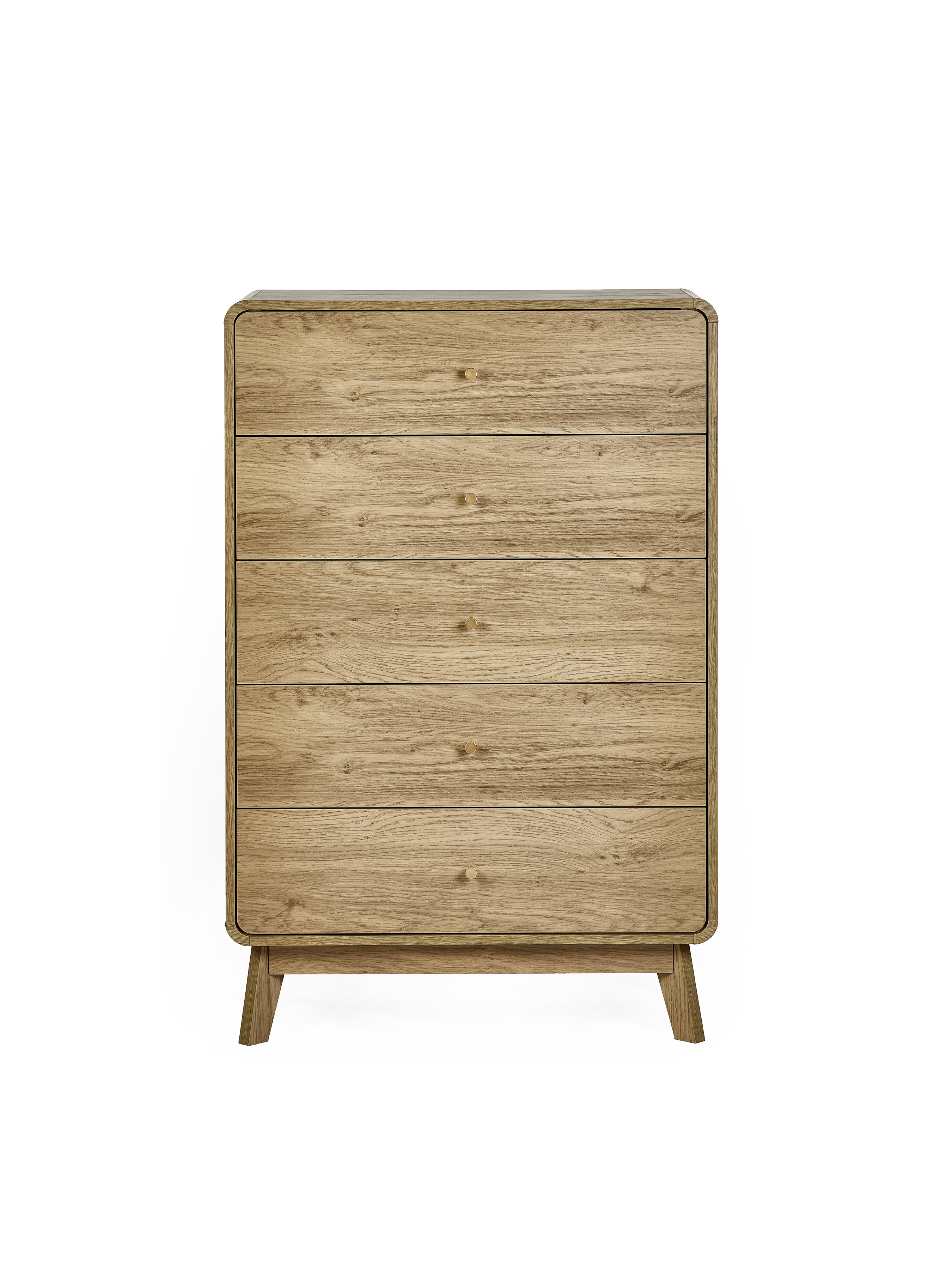 Ingrid 5 Drawer Chest Oak