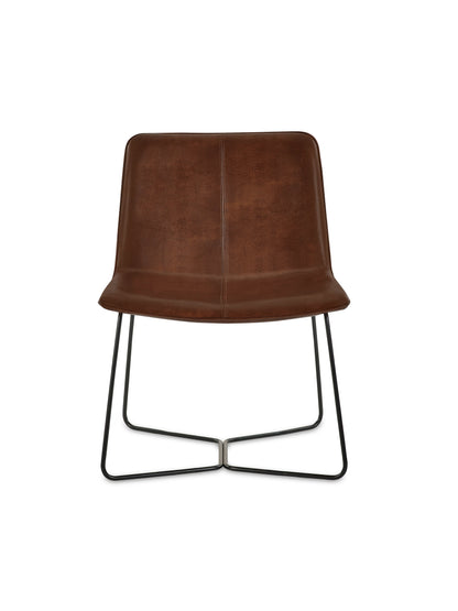 Joren Tan Brown PU Leather Lounge Chair