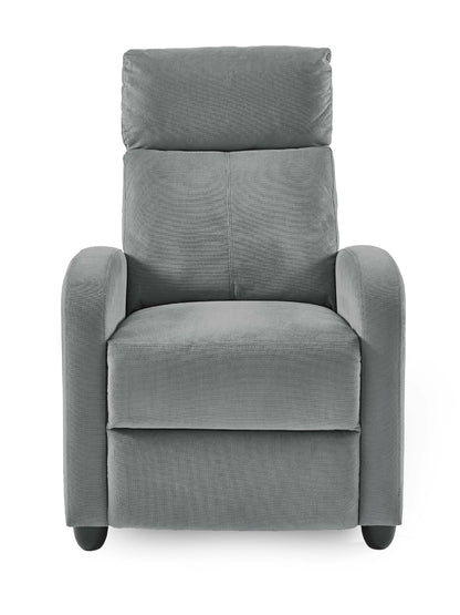 Vivo Grey Chenille Reclining Arm Chair